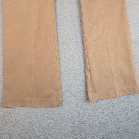 Reiss Patch Pockets Flare Pants Sz 12 Stretch Twill High Rise Tan - Picture 4 of 12